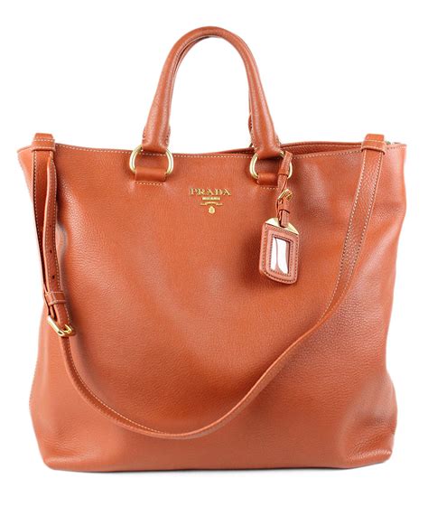 prada orange leather bag